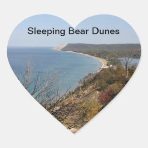 Etiquetas das dunas do urso do sono do coração