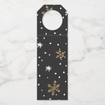 Etiquetas das garrafas de Natal