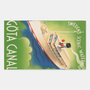 Etiquetas das viagens vintage da suecia