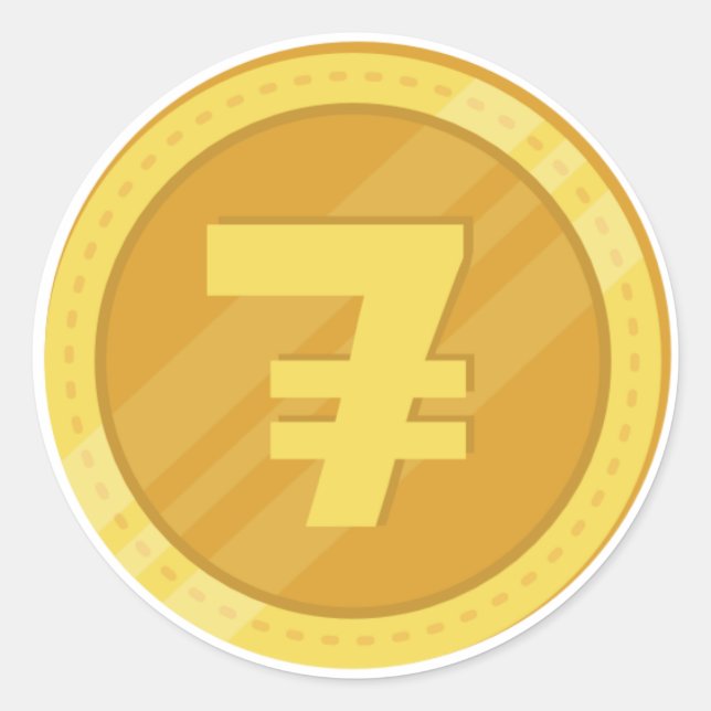 Etiquetas de 7 moedas (redondas) (Frente)