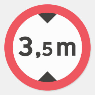 Etiquetas de advertência da altura