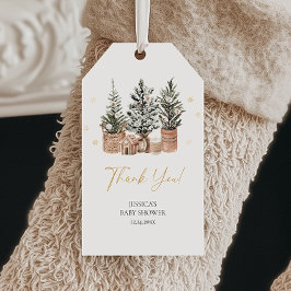 Etiquetas de agradecimento Árvores de Natal Rústic