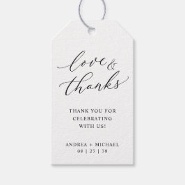 Etiquetas de Agradecimento de Casamento Chic Elega