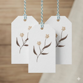 Etiquetas de agradecimento estéticas bege rosa