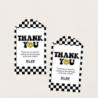 Etiquetas de Agradecimento One Happy Dude Smile 1º