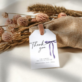 Etiquetas de agradecimento para chá de noiva com l