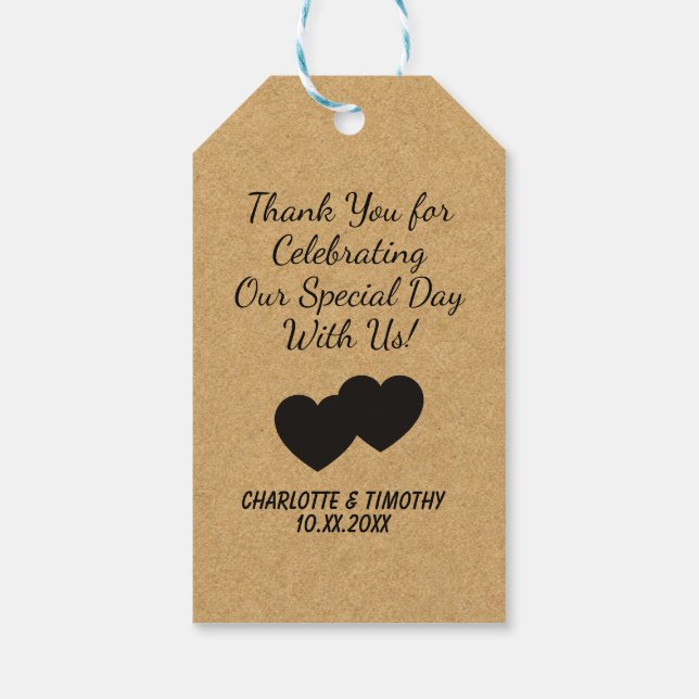 Etiquetas de Agradecimento Personalizadas para Fav (Verso)
