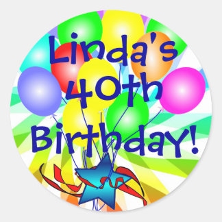 Etiquetas De Aniversário Com Nome E Idade