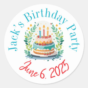 Etiquetas de aniversário personalizadas