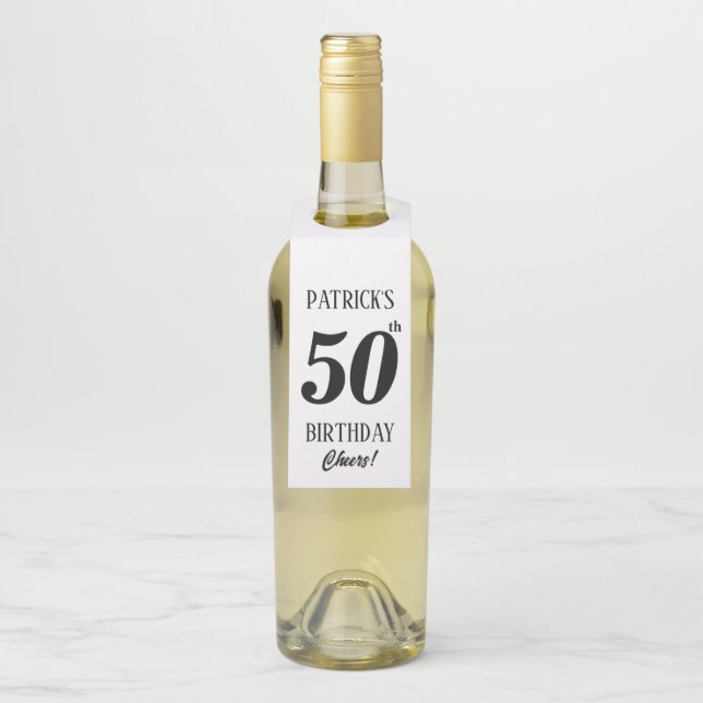 Etiquetas de aniversário personalizadas, etiqueta  (Na garrafa)