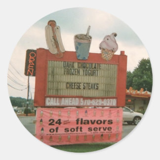 Etiquetas de apoio do Sorvete rosa