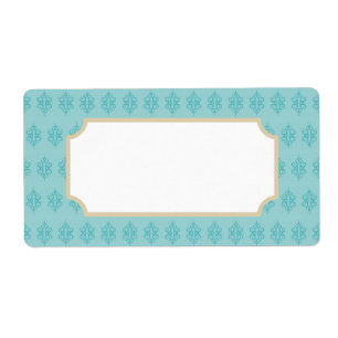 Etiquetas de Aqua Damask