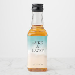 etiquetas de aquarela de casamento de praia