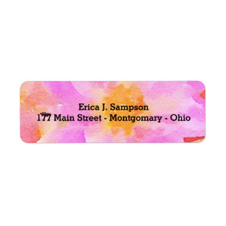 Etiquetas de Aquarelas Florais Rosa