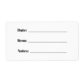 Etiquetas de armazenamento de latas e Comidas