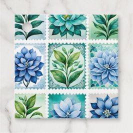 Etiquetas de Arte de Carimbo Antigas Coloridas