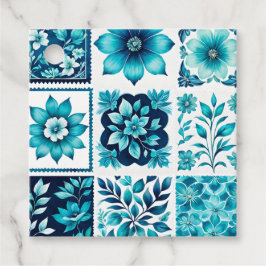 Etiquetas de Arte de Carimbo Antigas Coloridas