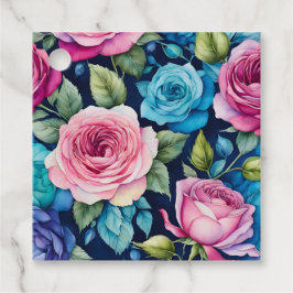 Etiquetas de Arte para Flores de Algodão Coloridas