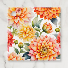 Etiquetas de Arte para Flores de Algodão Coloridas