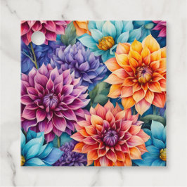 Etiquetas de Arte para Flores de Algodão Coloridas