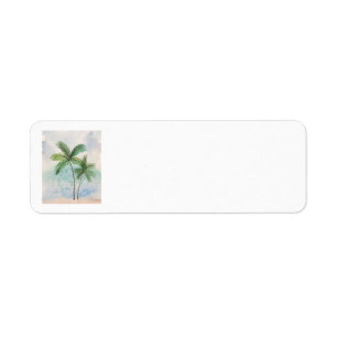 Etiquetas de Árvore Palm de Tranquilidade