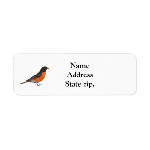 Etiquetas de aves Red Robbin, etiquetas,