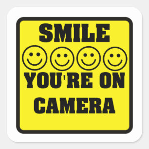 Etiquetas de aviso da câmara de segurança