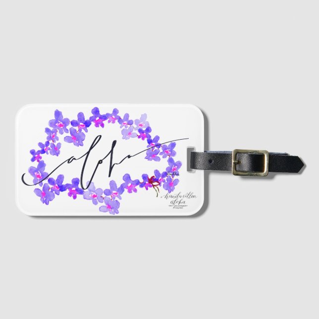 Etiquetas de Bagagem Aloha Orchid (Frente Horizontal)