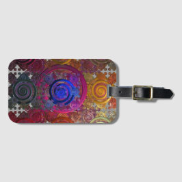 Etiquetas de bagagem circular coloridas