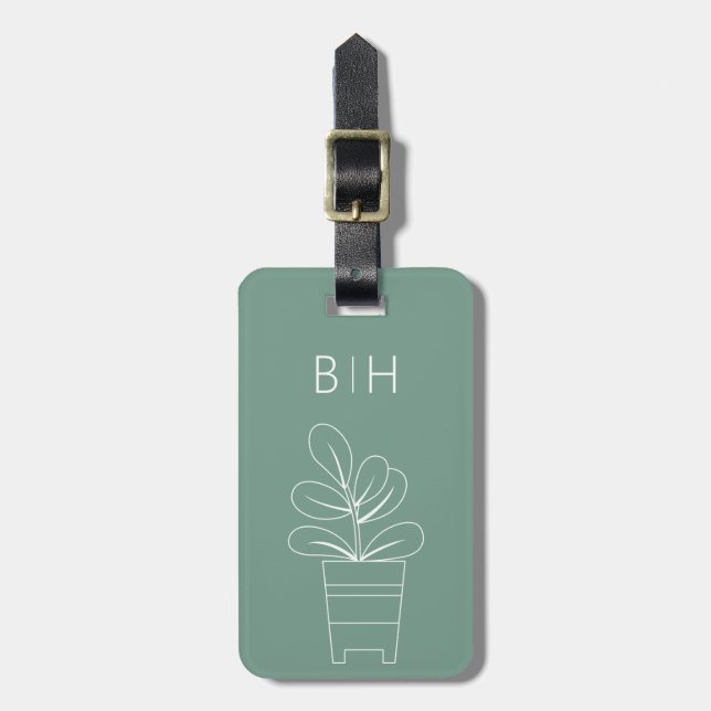 Etiquetas de Bagagem com Plantas (Frente Vertical)