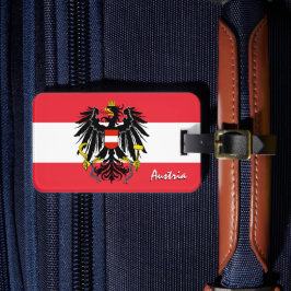Etiquetas de Bagagem da Áustria, Bandeira Austríac