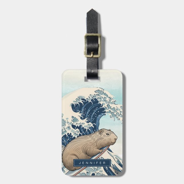 Etiquetas de Bagagem da Capybara (Frente Vertical)