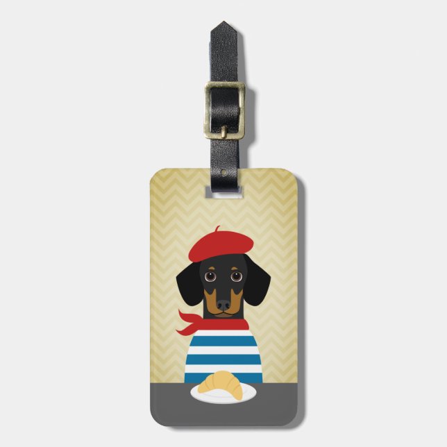 Etiquetas de Bagagem Dachshund (Frente Vertical)