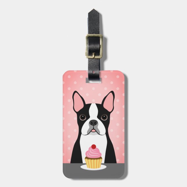Etiquetas de Bagagem de Boston Terrier (Frente Vertical)