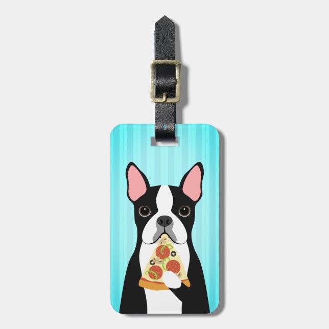 Etiquetas de Bagagem de Boston Terrier (Frente Vertical)