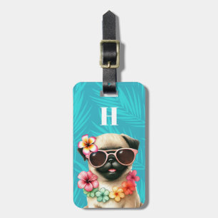 Etiquetas de Bagagem de Cachorro Pug