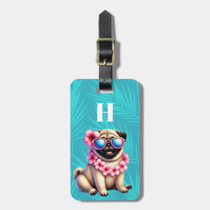 Etiquetas de Bagagem de Cachorro Pug