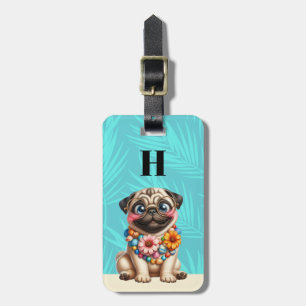 Etiquetas de Bagagem de Cachorro Pug