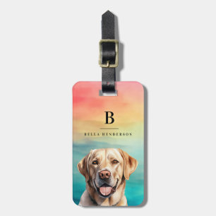 Etiquetas de Bagagem de Cão de Retriever Amarelo