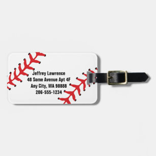 Etiquetas de bagagem de Design de baseball