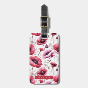 Etiquetas de Bagagem de Flor de Papoila
