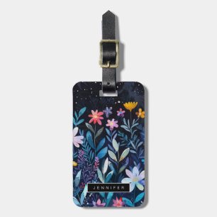 Etiquetas de Bagagem de Flores Nocturnas