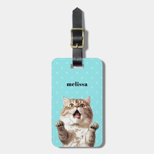 Etiquetas de bagagem de gato (Frente Vertical)