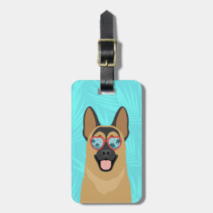 Etiquetas de bagagem de german shepherd