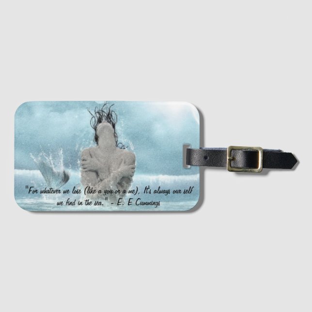 Etiquetas de Bagagem de Sereia (Frente Horizontal)