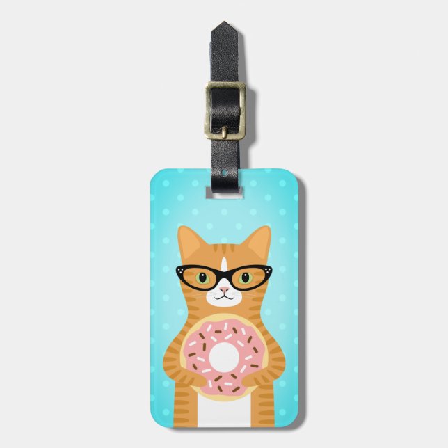 Etiquetas de Bagagem de Tabby Cat (Frente Vertical)