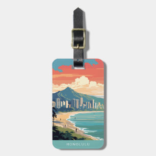 Etiquetas de Bagagem de Viagem Honolulu Havaí