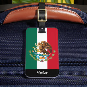Etiquetas de Bagagem do México Patriótica, Bandeir
