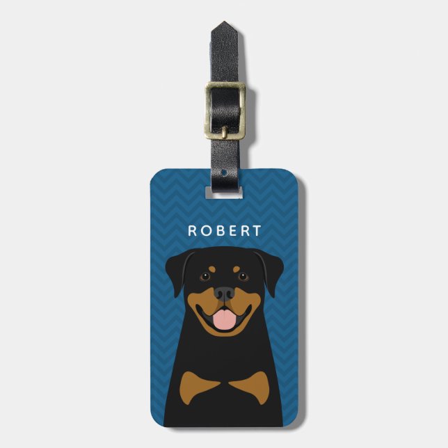 Etiquetas de Bagagem do Rottweiler (Frente Vertical)
