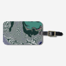 Etiquetas de bagagem "Emerald Marble Flow"